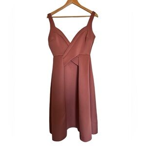 ASOS A-Line Midi Dress in Dusty Rose
